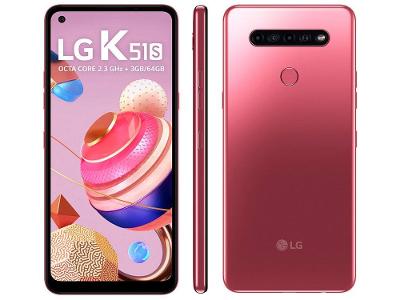 Smartphone LG K51S 64GB Vermelho 4G Octa-Core 3GB RAM 6,55” Câm. Quádrupla + Selfie 13M