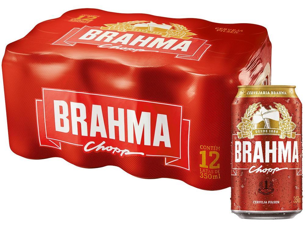 Cerveja Brahma Chopp Pilsen Lager 12 Unidades 350ml Lata - 6