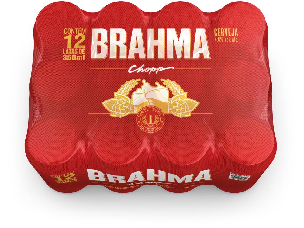 Cerveja Brahma Chopp Pilsen Lager 12 Unidades 350ml Lata - 5