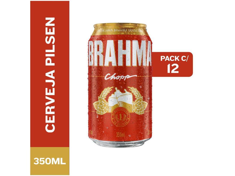 Cerveja Brahma Chopp Pilsen Lager 12 Unidades 350ml Lata - 2