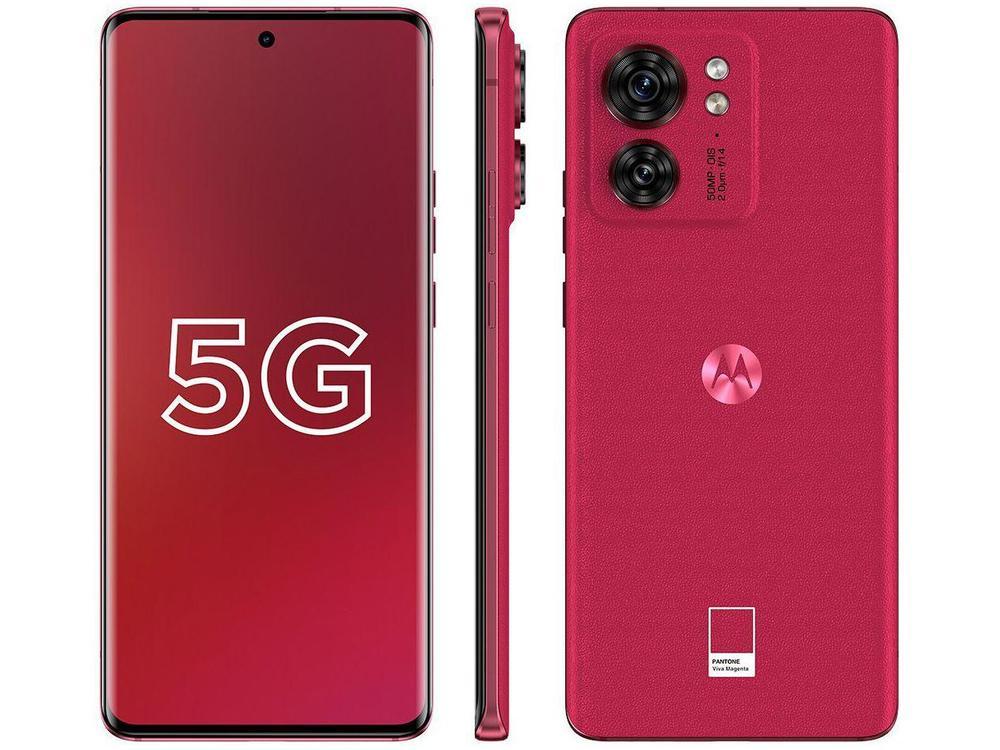 Smartphone Motorola Edge 40 256GB Magenta 5G Dimensity Octa-Core 8GB RAM 6,55" Câm. Dupla + Selfie 32MP - 1