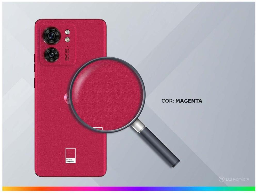 Smartphone Motorola Edge 40 256GB Magenta 5G Dimensity Octa-Core 8GB RAM 6,55" Câm. Dupla + Selfie 32MP - 3
