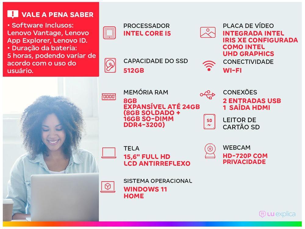 Notebook Lenovo IdeaPad 3-15IT Intel Core i5 8GB - 2