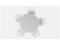 Mesa de Jantar 5 Cadeiras Redonda Branco  - 5