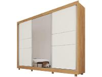 Guarda-roupa Casal com Espelho 3 Portas de Correr 3 Gavetas Europa Maranello 11617.1 - 1