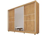 Guarda-roupa Casal com Espelho 3 Portas de Correr 3 Gavetas Europa Maranello 11617.1 - 5