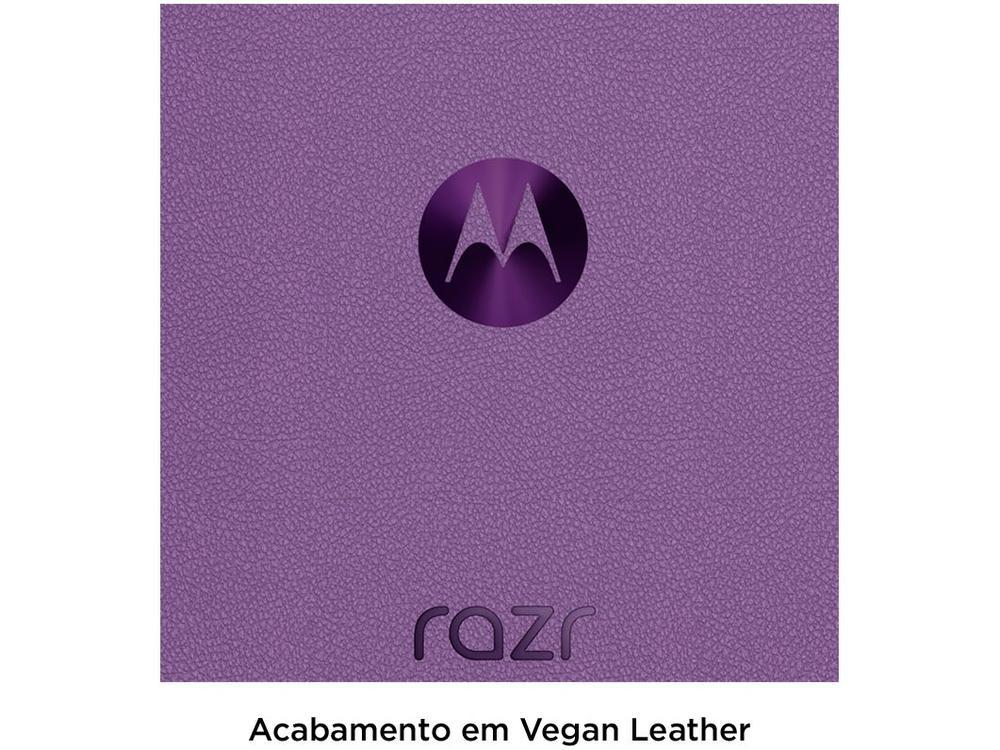 Smartphone Motorola Razr 40 256GB Lilac 5G Snapdragon 8GB RAM 6,9" Câm. Dupla + Selfie 64MP - 5
