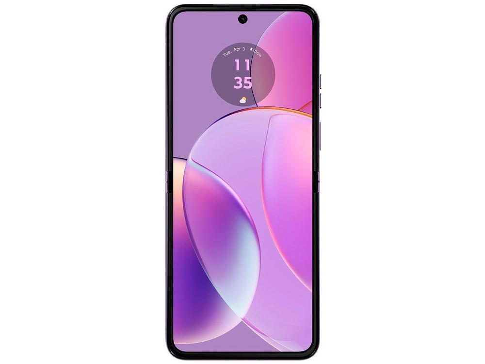 Smartphone Motorola Razr 40 256GB Lilac 5G Snapdragon 8GB RAM 6,9" Câm. Dupla + Selfie 64MP - 8
