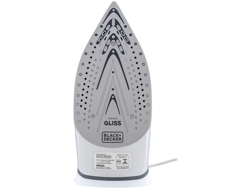 Ferro de Passar Roupa a Vapor e a Seco Black + Decker Speed Steam FX3060 Branco e Azul - 5