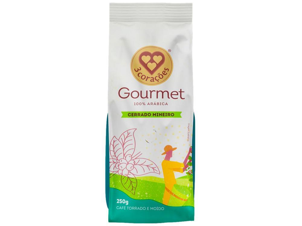 Café Moído Gourmet 3 Corações 100% Arábica Cerrado Mineiro 250g - 1