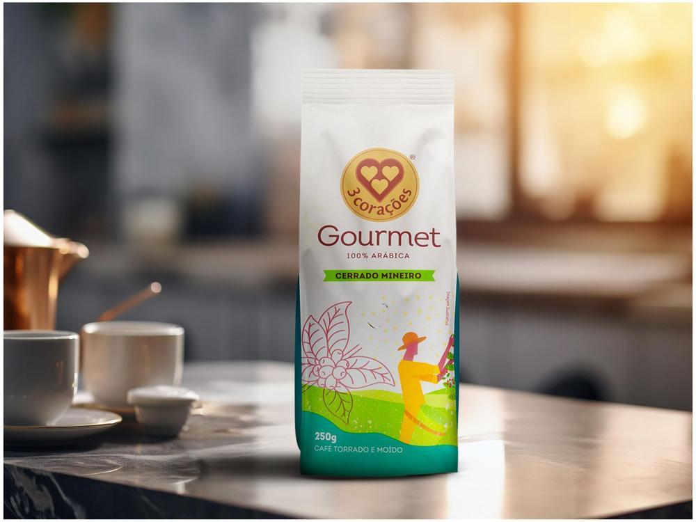 Café Moído Gourmet 3 Corações 100% Arábica Cerrado Mineiro 250g - 3