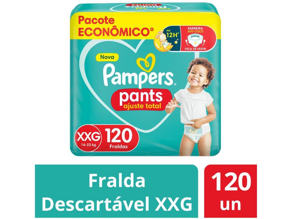 Fralda Calça Pampers Ajuste Total Tam. XXG 14 a 23Kg 2 Pacotes com 60 Unidades Cada - 2