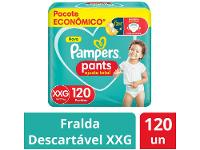 Fralda Calça Pampers Ajuste Total Tam. XXG 14 a 23Kg 2 Pacotes com 60 Unidades Cada - 2