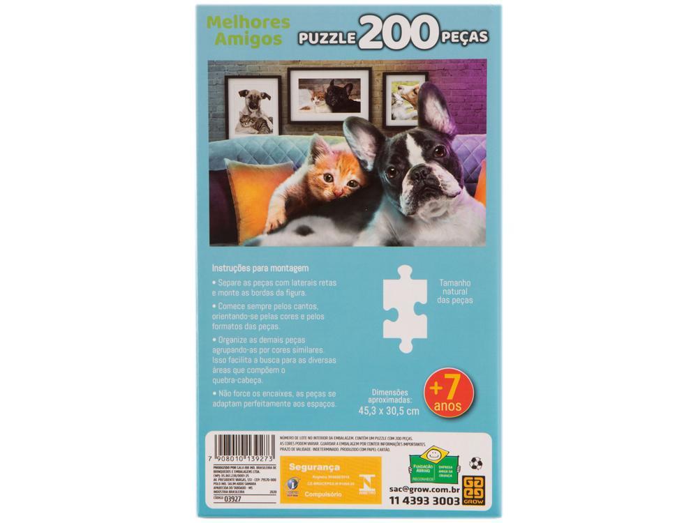 Quebra-cabeça 200 Peças Animais Puzzles Infantis - 7