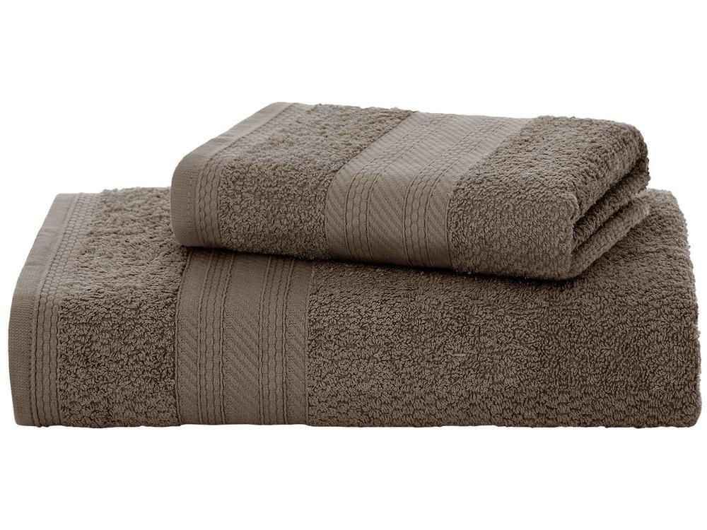 Jogo de Toalhas de Banho Karsten 100% Algodão Empire Grafite 2 Peças - 1