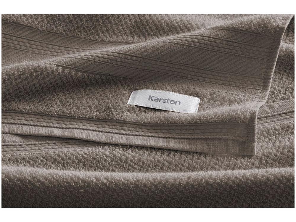 Jogo de Toalhas de Banho Karsten 100% Algodão Empire Grafite 2 Peças - 3