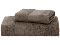 Jogo de Toalhas de Banho Karsten 100% Algodão Empire Grafite 2 Peças - 1