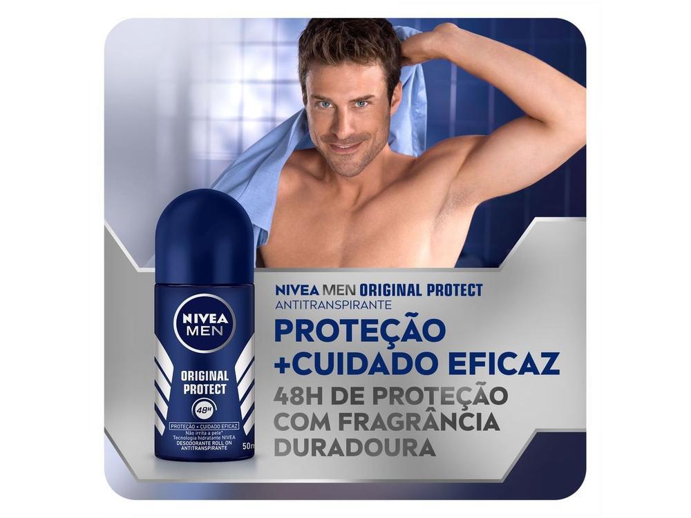 Desodorante Antitranspirante Roll On Nivea Men Original Protect Masculino 50ml - 11