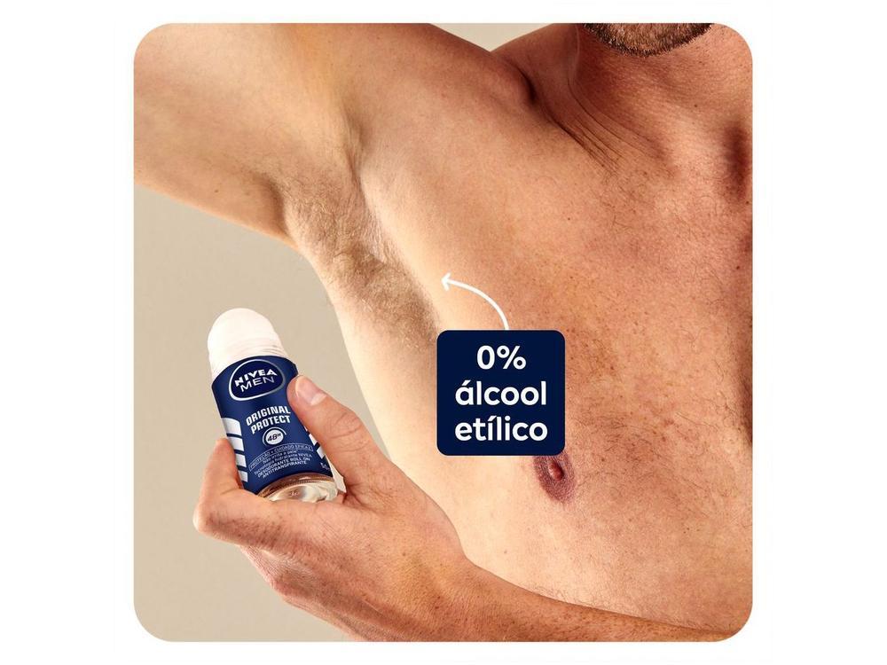 Desodorante Antitranspirante Roll On Nivea Men Original Protect Masculino 50ml - 13