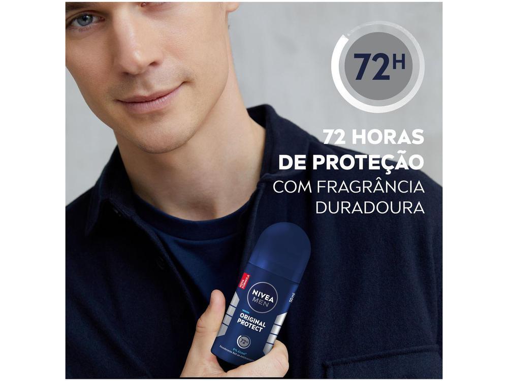 Desodorante Antitranspirante Roll On Nivea Men Original Protect Masculino 50ml - 5