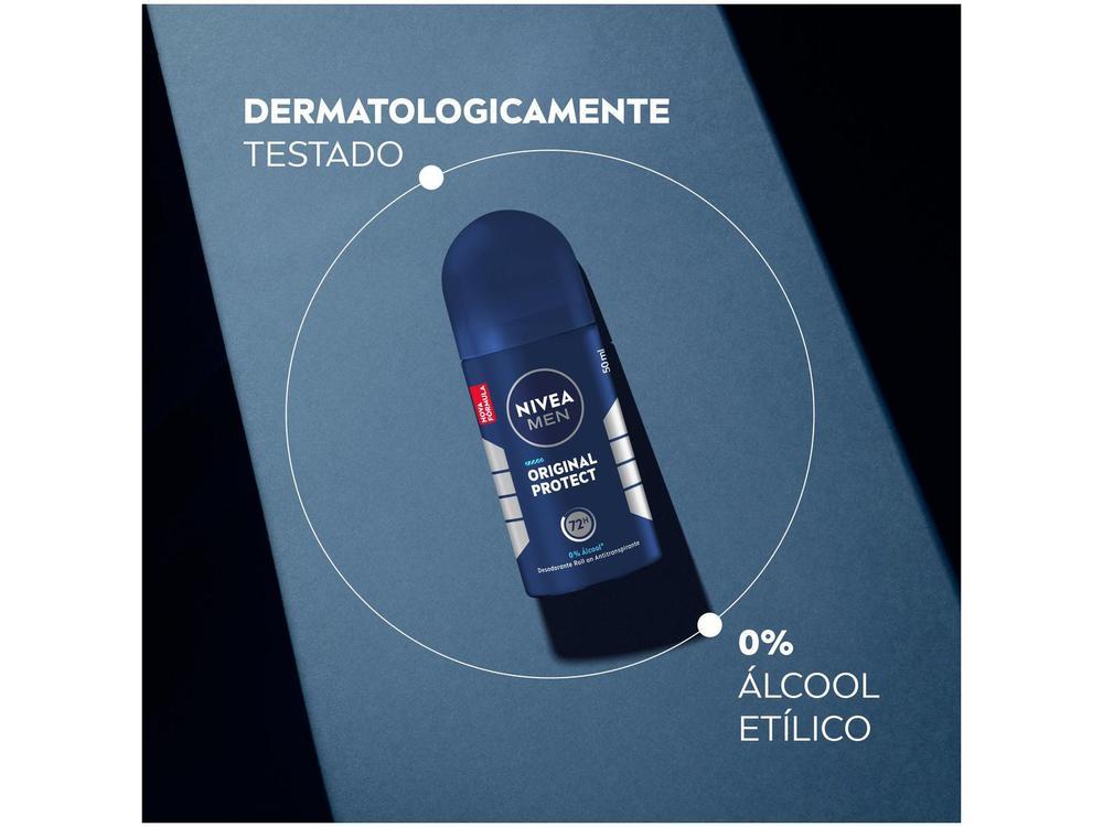 Desodorante Antitranspirante Roll On Nivea Men Original Protect Masculino 50ml - 8