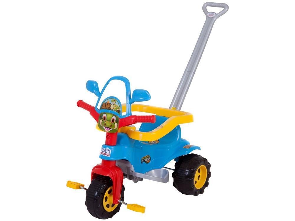 Triciclo Infantil Dino Azul com Empurrador - 1