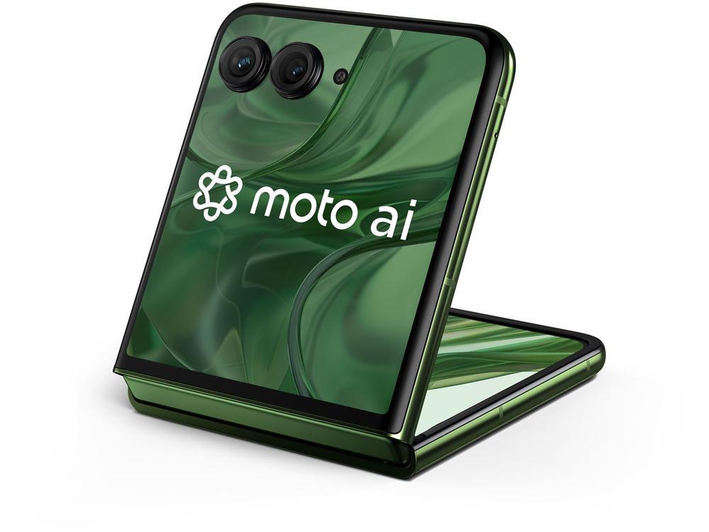 Smartphone Motorola Razr 50 Ultra 512GB Forest Green 5G 12GB RAM 6,9" Câm. Dupla + Selfie 32MP Dual Chip - 16