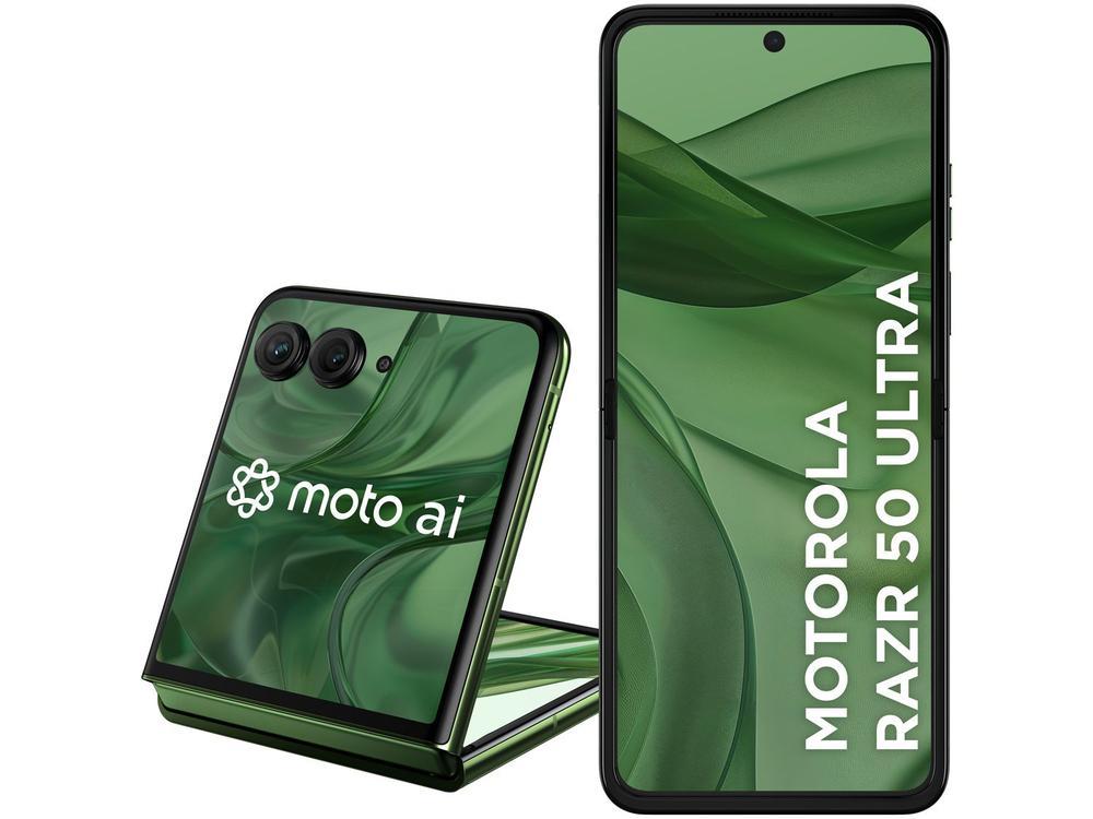 Smartphone Motorola Razr 50 Ultra 512GB Forest Green 5G 12GB RAM 6,9" Câm. Dupla + Selfie 32MP Dual Chip - 1