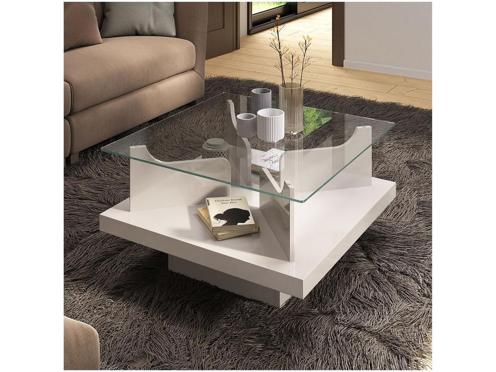 Mesa de Centro com Tampo de Vidro Clear Artely - 1