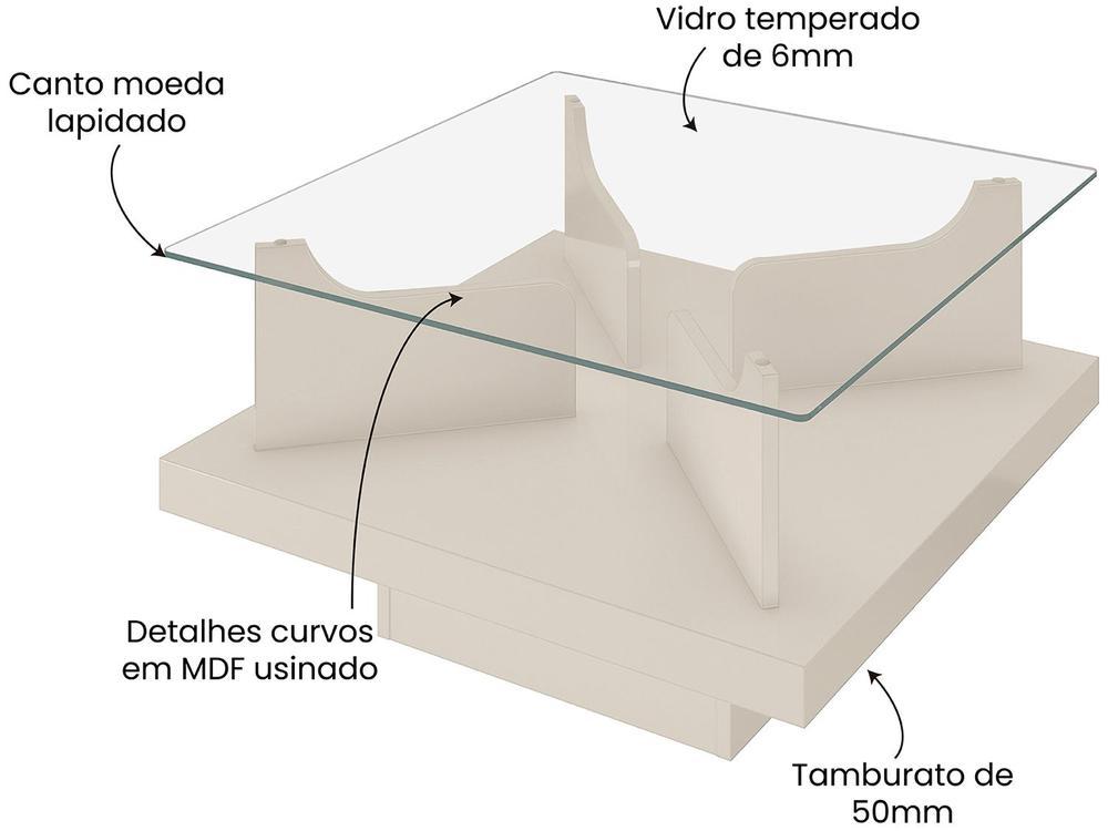 Mesa de Centro com Tampo de Vidro Clear Artely - 3