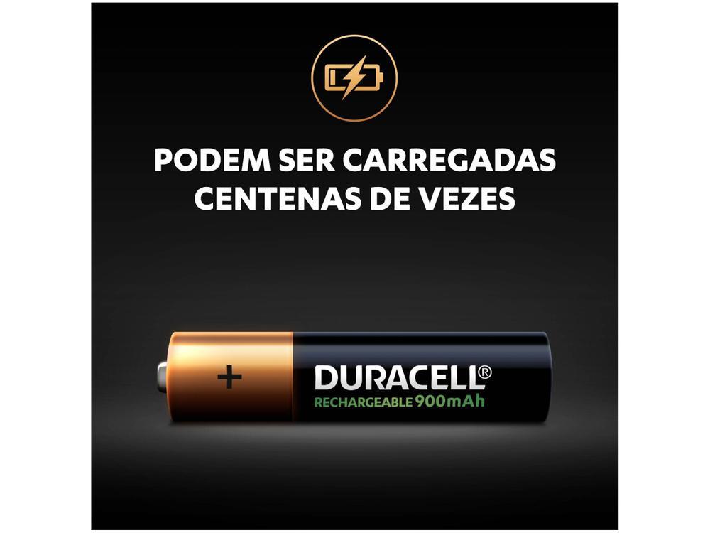 Pilha Recarregável AAA Duracell 900mAh 4 Unidades - 4