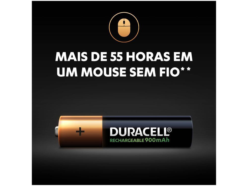 Pilha Recarregável AAA Duracell 900mAh 4 Unidades - 5