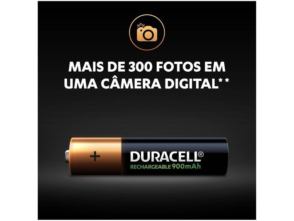 Pilha Recarregável AAA Duracell 900mAh 4 Unidades - 6