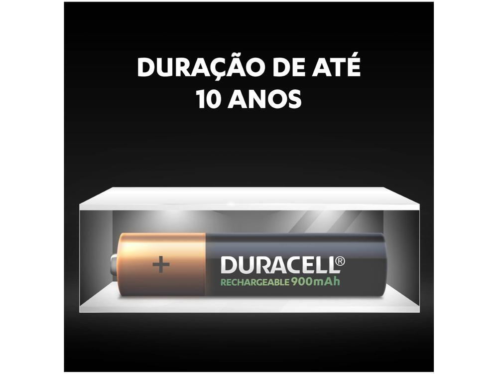 Pilha Recarregável AAA Duracell 900mAh 4 Unidades - 7