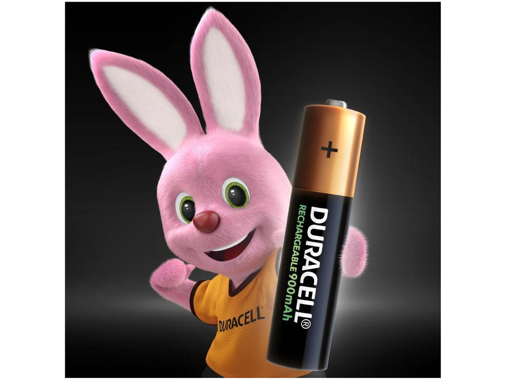 Pilha Recarregável AAA Duracell 900mAh 4 Unidades - 8