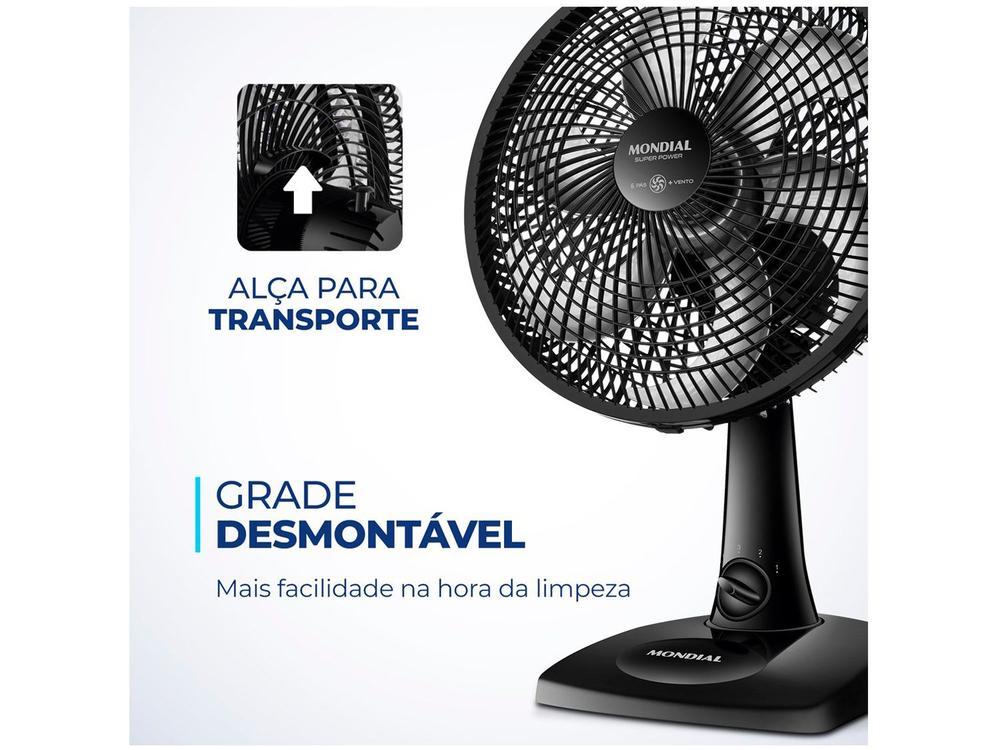 Ventilador Mondial Super Power VSP-30-B 30cm 6 Pas 3 Velocidades 60W - 25