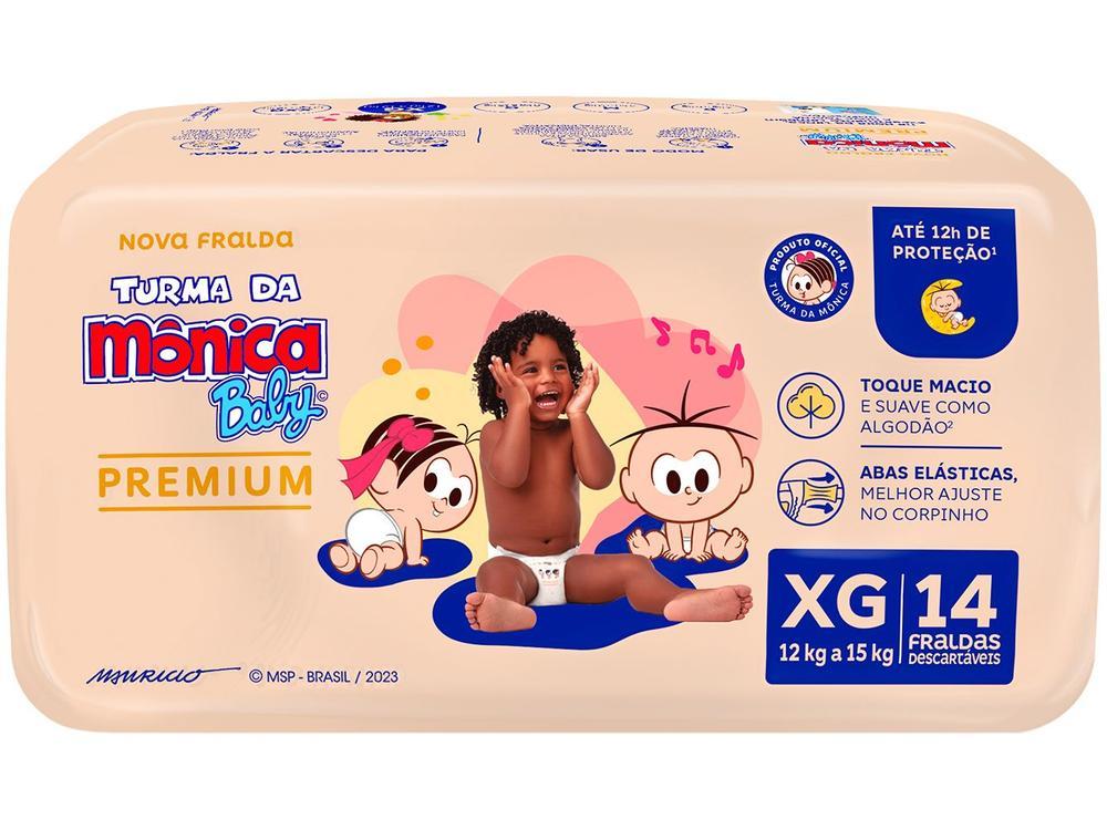 Fralda Turma da Mônica Baby Premium Jumbo Tam. XG 12 a 15kg 14 Unidades - 7