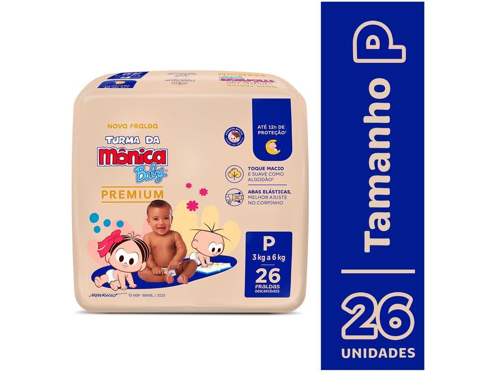 Fralda Turma da Mônica Baby Premium Jumbo Tam. P 3 a 6kg 26 Unidades - 2