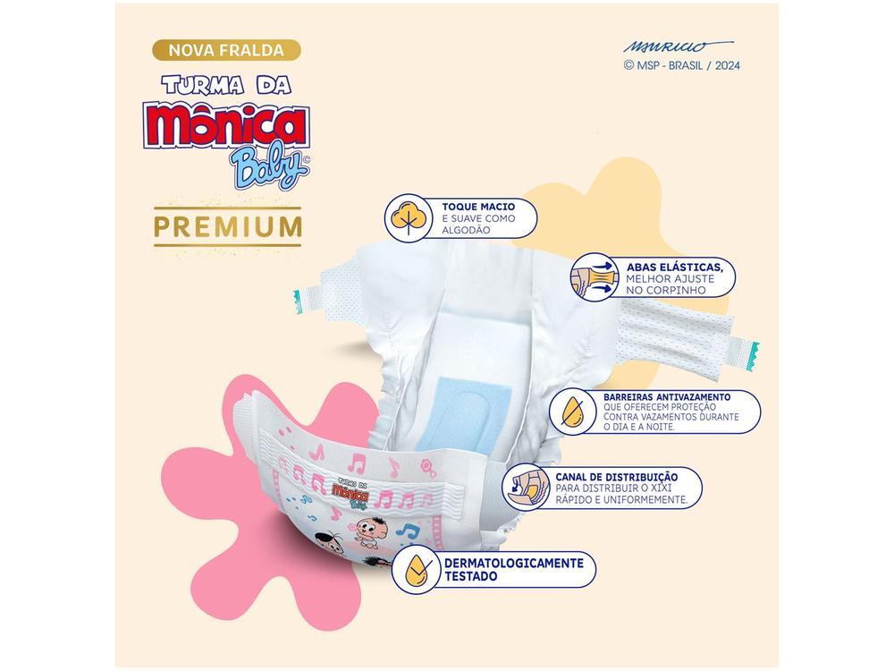 Fralda Turma da Mônica Baby Premium Jumbo Tam. P 3 a 6kg 26 Unidades - 11