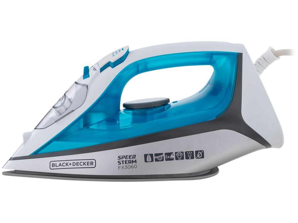 Ferro de Passar Roupa a Vapor e a Seco Black + Decker Speed Steam FX3060 Branco e Azul - 6