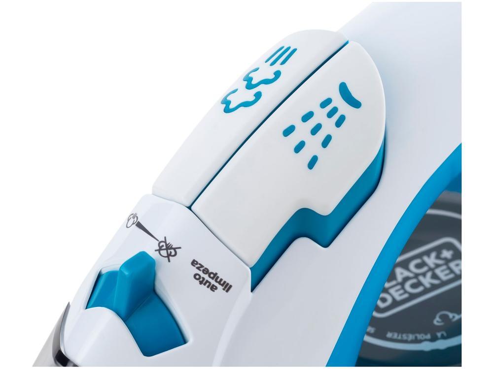 Ferro de Passar Roupa a Vapor e a Seco Black + Decker Speed Steam FX3060 Branco e Azul - 7