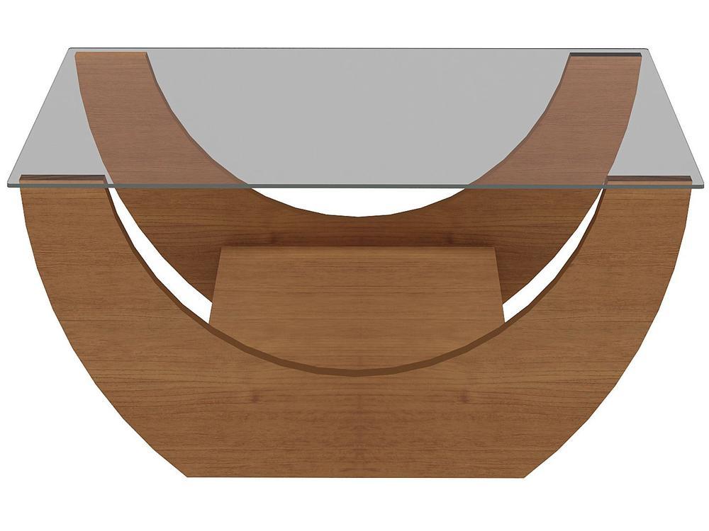 Mesa de Centro com Tampo de Vidro Onda Artely - 4