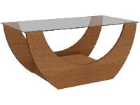 Mesa de Centro com Tampo de Vidro Onda Artely - 5