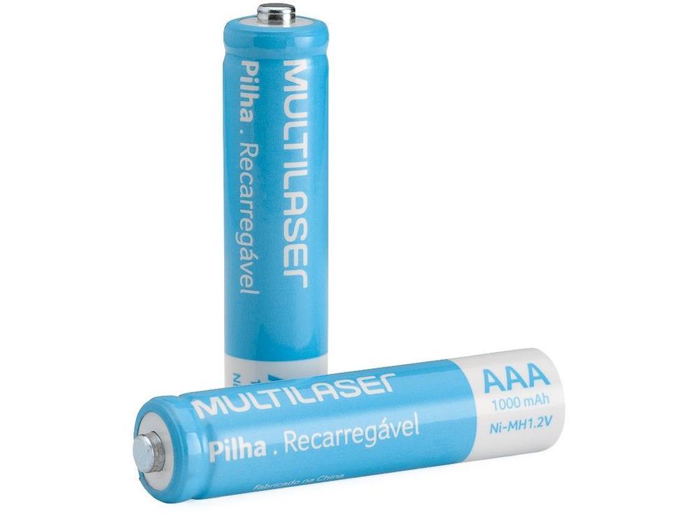 Pilha Recarregável AAA CB050 Multilaser 1000mAh - 4 Unidades - 4