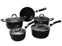 Jogo de Panelas Tramontina Antiaderente de Alumínio Preta 5 Peças Mônaco - 9