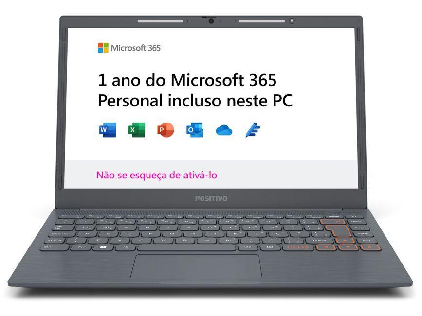Notebook Positivo Vision C14 Lumina Bar Intel Celeron 4GB 128GB eMMC 14” HD Windows 11 Microsoft 365 - 21