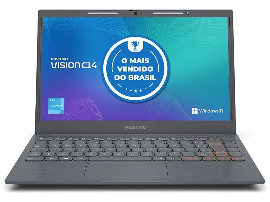 Notebook Positivo Vision C14 Lumina Bar Intel Celeron 4GB 128GB eMMC 14” HD Windows 11 Microsoft 365 - 4