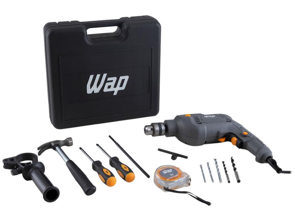 Furadeira e Parafusadeira de Impacto Wap 700W com Maleta 12 Peças WF 700K10 - 1