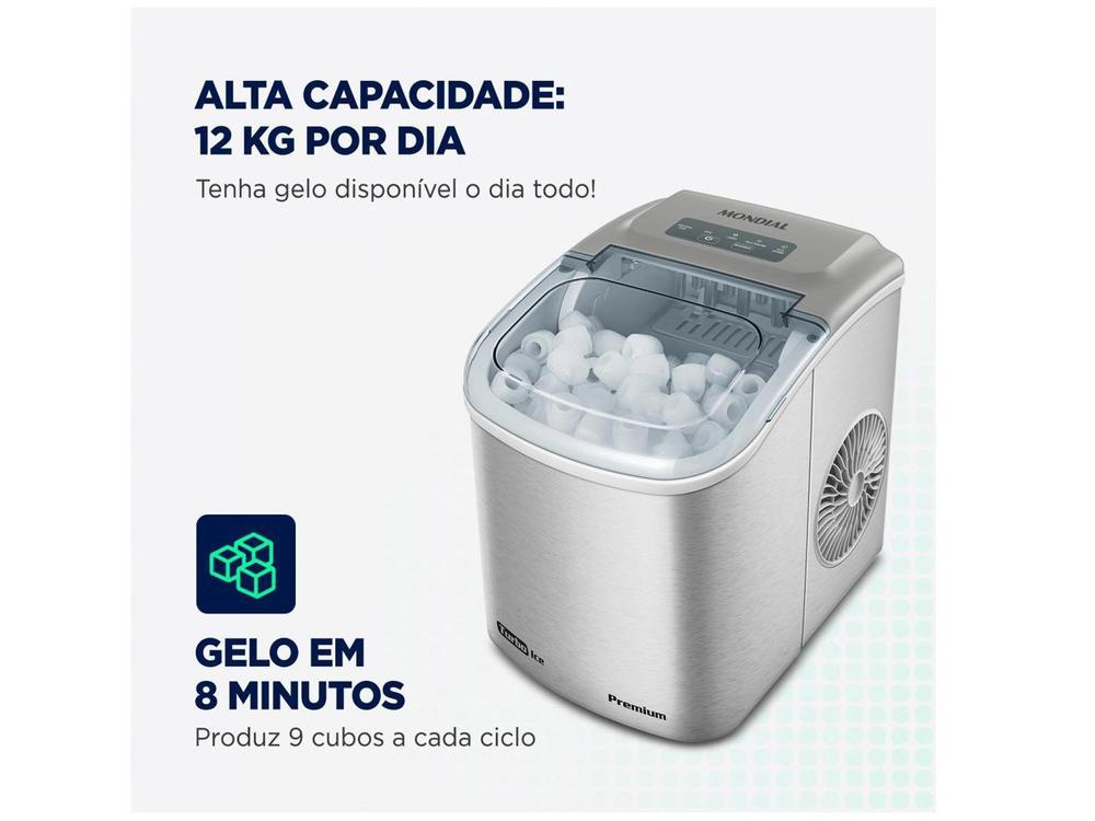 Máquina de Gelo Turbo Ice Premium MG-12-GI Mondial 12kg Cinza - 4