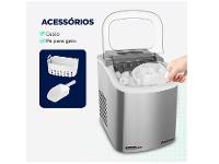 Máquina de Gelo Turbo Ice Premium MG-12-GI Mondial 12kg Cinza - 8